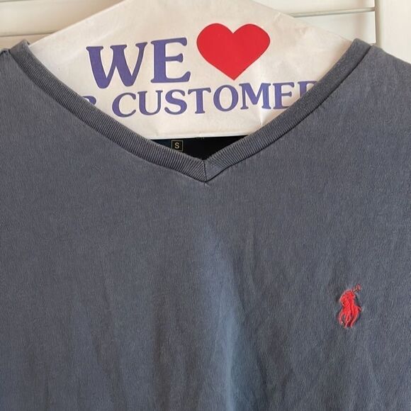 Polo Ralph Lauren t-shirt small grey red pony logo - Picture 3 of 8